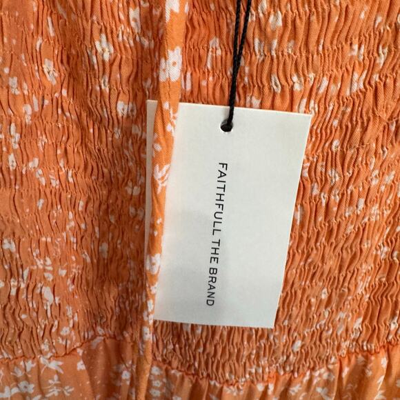 Faithfull The Brand Charlotte Mini Dress Stevie Floral Print Tiered Babydoll 6 - Picture 10 of 13